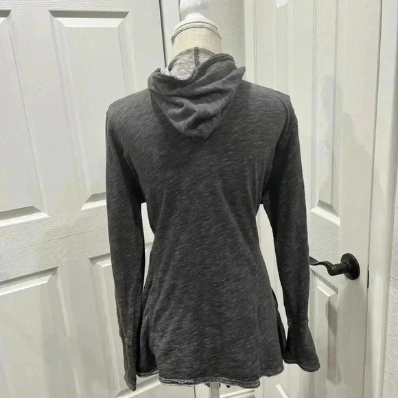 Active brand plus size belted,hooded, jacket w reverse hem - Picture 5 of 10